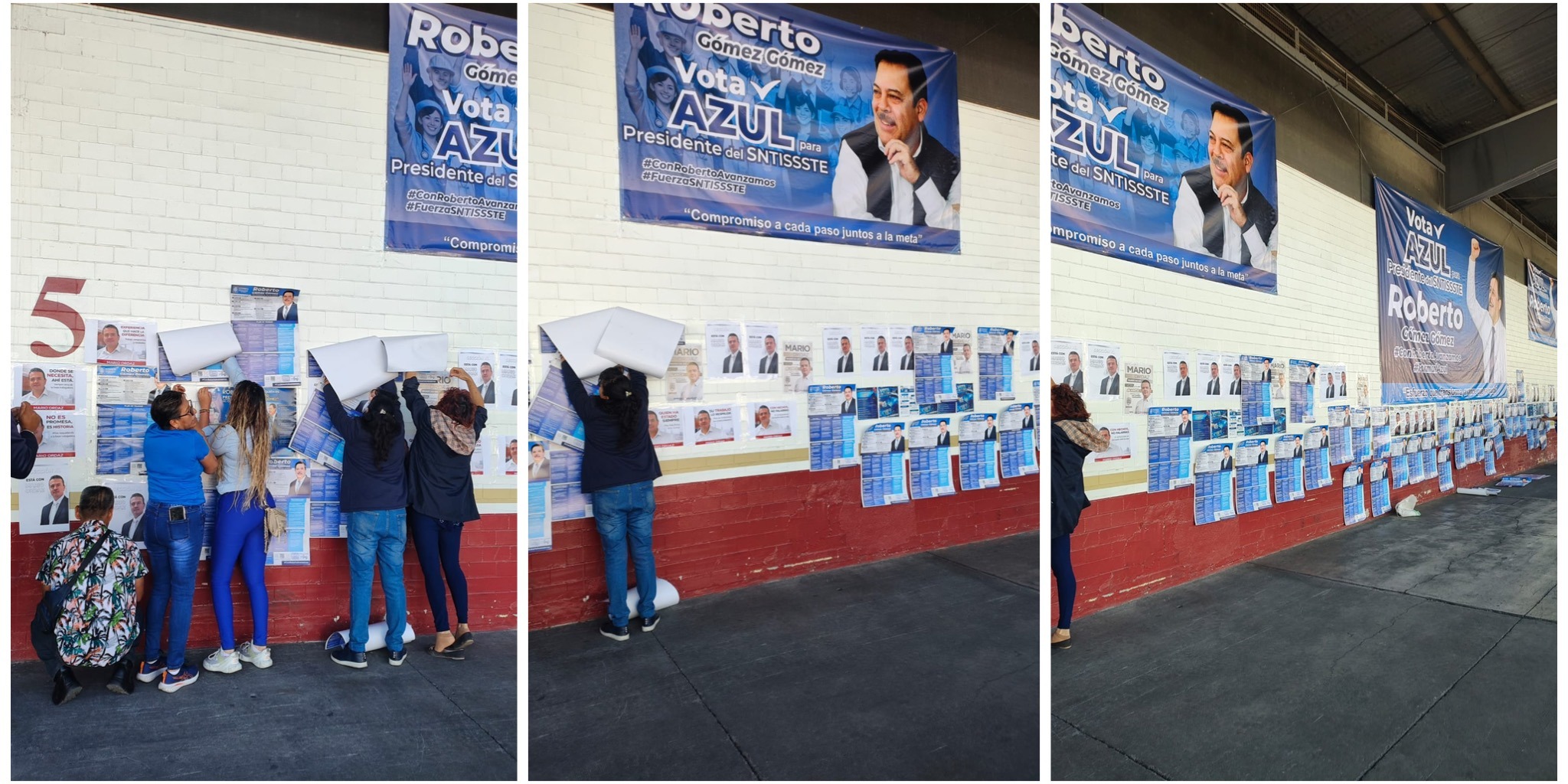 Guerra sucia en el SNTISSSTE; 'Planilla Azul' realiza sabotaje a propaganda electoral de la 'Planilla Blanca' - Noticias de Actualidad de México y el Mundo -