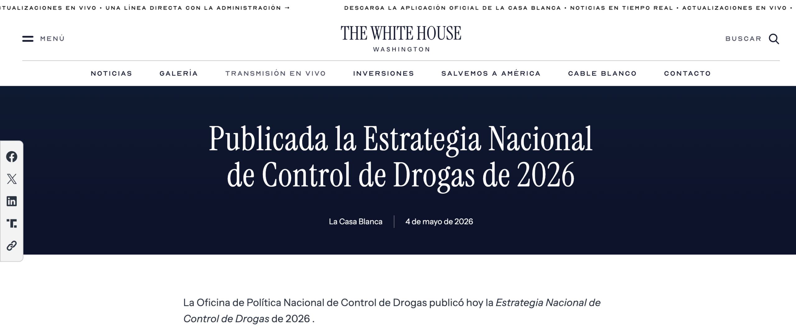 Trump condiciona ayuda a México: exige capturas y extradición de líderes criminales en su 'Estrategia Nacional de Control de Drogas 2026' - Noticias de Actualidad de México y el Mundo -