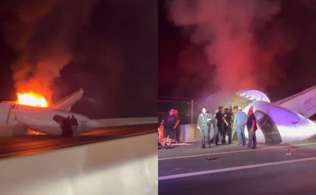 Jet privado se desploma en plena autopista de Laredo, Texas; hay un muerto - Noticias de Actualidad de México y el Mundo -