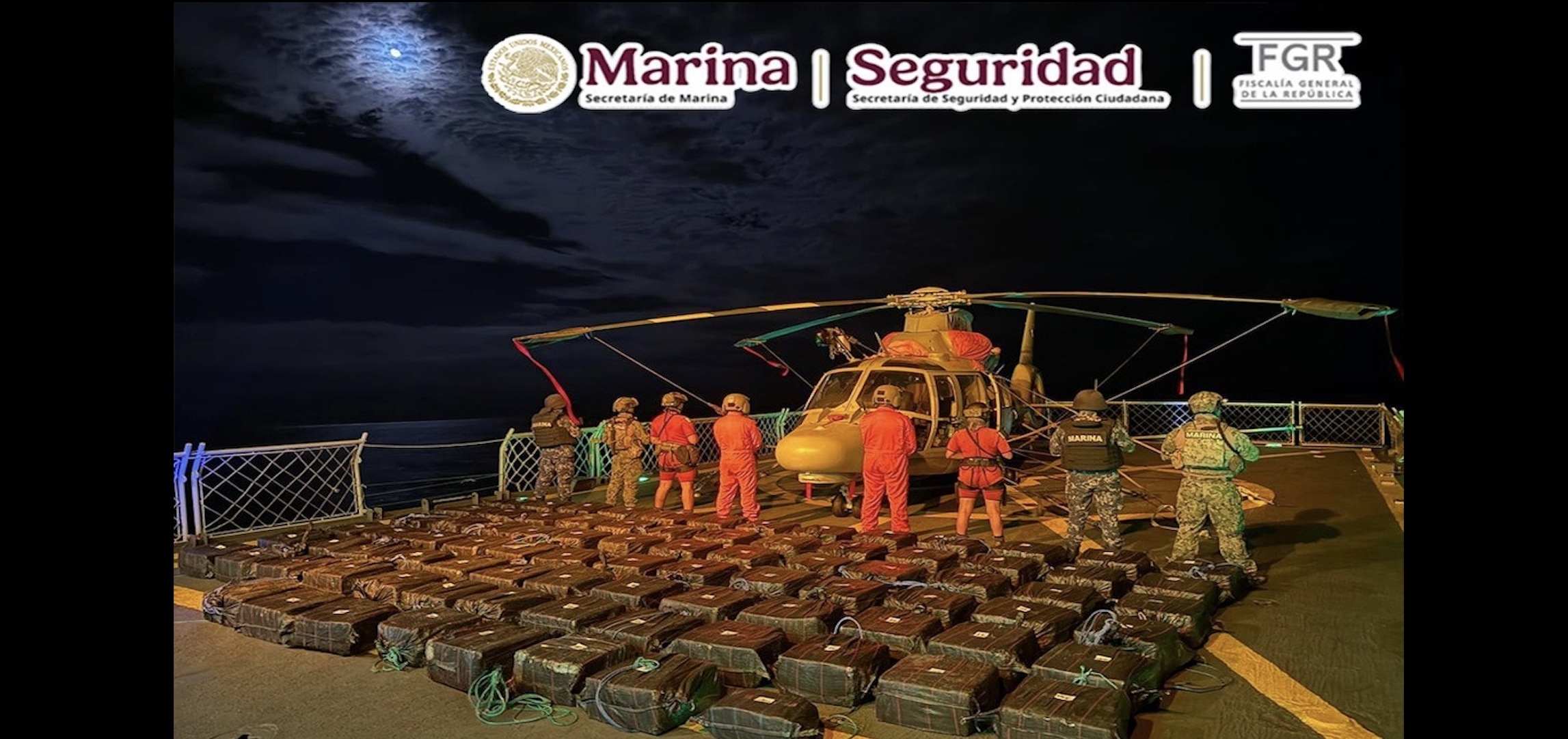Semar asegura casi tres toneladas de cocaína y detiene a cuatro en costas de Oaxaca - Noticias de Actualidad de México y el Mundo -